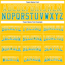 Load image into Gallery viewer, Custom Stitched Yellow Teal-White Fade Fashion Arrow Sports Pullover Sweatshirt Hoodie