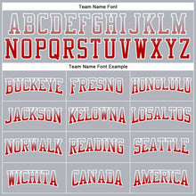 Load image into Gallery viewer, Custom Stitched Gray Red-White Fade Fashion Arrow Sports Pullover Sweatshirt Hoodie