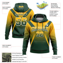 Load image into Gallery viewer, Custom Stitched Gold Green-White Fade Fashion Arrow Sports Pullover Sweatshirt Hoodie