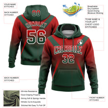 Load image into Gallery viewer, Custom Stitched Red Green-White Fade Fashion Arrow Sports Pullover Sweatshirt Hoodie