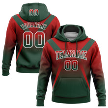 Load image into Gallery viewer, Custom Stitched Red Green-White Fade Fashion Arrow Sports Pullover Sweatshirt Hoodie
