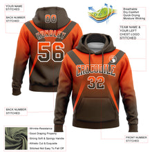 Load image into Gallery viewer, Custom Stitched Orange Brown-White Fade Fashion Arrow Sports Pullover Sweatshirt Hoodie