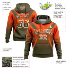 Load image into Gallery viewer, Custom Stitched Orange Olive-White Fade Fashion Arrow Sports Pullover Sweatshirt Hoodie
