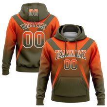 Load image into Gallery viewer, Custom Stitched Orange Olive-White Fade Fashion Arrow Sports Pullover Sweatshirt Hoodie