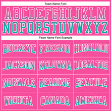 Load image into Gallery viewer, Custom Stitched Pink Aqua-White Fade Fashion Arrow Sports Pullover Sweatshirt Hoodie