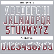 Load image into Gallery viewer, Custom Stitched Gray Burgundy-White Fade Fashion Arrow Sports Pullover Sweatshirt Hoodie