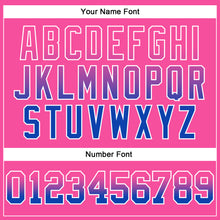 Load image into Gallery viewer, Custom Stitched Pink Thunder Blue-White Fade Fashion Arrow Sports Pullover Sweatshirt Hoodie