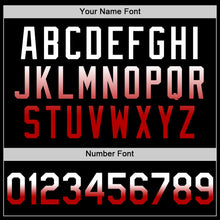 Load image into Gallery viewer, Custom Black White-Red Authentic Fade Fashion Baseball Jersey