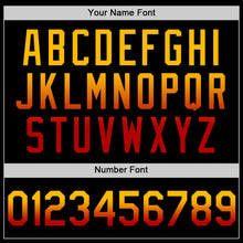 Load image into Gallery viewer, Custom Black Gold-Red Authentic Fade Fashion Baseball Jersey