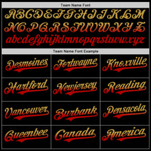 Load image into Gallery viewer, Custom Black Old Gold-Red Authentic Fade Fashion Baseball Jersey