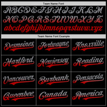 Load image into Gallery viewer, Custom Black Gray-Red Authentic Fade Fashion Baseball Jersey
