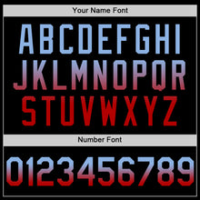 Load image into Gallery viewer, Custom Black Light Blue-Red Authentic Fade Fashion Baseball Jersey