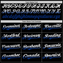 Load image into Gallery viewer, Custom Black White-Royal Authentic Fade Fashion Baseball Jersey