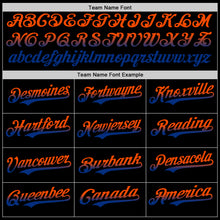 Load image into Gallery viewer, Custom Black Orange-Royal Authentic Fade Fashion Baseball Jersey