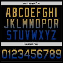 Load image into Gallery viewer, Custom Black Old Gold-Royal Authentic Fade Fashion Baseball Jersey