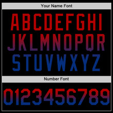 Load image into Gallery viewer, Custom Black Red-Royal Authentic Fade Fashion Baseball Jersey