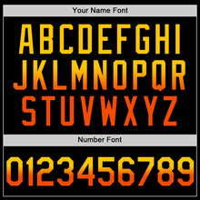 Load image into Gallery viewer, Custom Black Yellow-Orange Authentic Fade Fashion Baseball Jersey