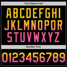 Load image into Gallery viewer, Custom Black Yellow-Pink Authentic Fade Fashion Baseball Jersey