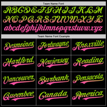 Load image into Gallery viewer, Custom Black Neon Green-Pink Authentic Fade Fashion Baseball Jersey