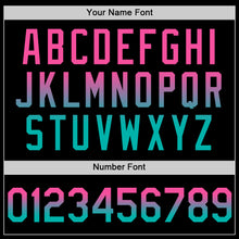 Load image into Gallery viewer, Custom Black Pink-Aqua Authentic Fade Fashion Baseball Jersey