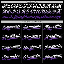 Load image into Gallery viewer, Custom Black White-Purple Authentic Fade Fashion Baseball Jersey