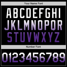 Load image into Gallery viewer, Custom Black White-Purple Authentic Fade Fashion Baseball Jersey