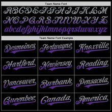 Load image into Gallery viewer, Custom Black Gray-Purple Authentic Fade Fashion Baseball Jersey