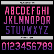 Load image into Gallery viewer, Custom Black Pink-Purple Authentic Fade Fashion Baseball Jersey