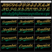 Load image into Gallery viewer, Custom Black Old Gold-Kelly Green Authentic Fade Fashion Baseball Jersey