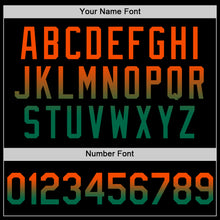 Load image into Gallery viewer, Custom Black Orange-Kelly Green Authentic Fade Fashion Baseball Jersey
