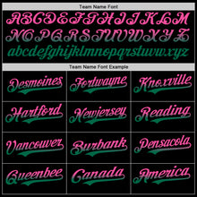 Load image into Gallery viewer, Custom Black Pink-Kelly Green Authentic Fade Fashion Baseball Jersey