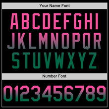 Load image into Gallery viewer, Custom Black Pink-Kelly Green Authentic Fade Fashion Baseball Jersey