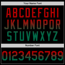 Load image into Gallery viewer, Custom Black Red-Kelly Green Authentic Fade Fashion Baseball Jersey