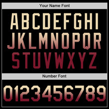 Load image into Gallery viewer, Custom Black Cream-Crimson Authentic Fade Fashion Baseball Jersey