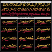 Load image into Gallery viewer, Custom Black Old Gold-Crimson Authentic Fade Fashion Baseball Jersey