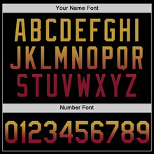 Load image into Gallery viewer, Custom Black Old Gold-Crimson Authentic Fade Fashion Baseball Jersey