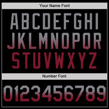 Load image into Gallery viewer, Custom Black Gray-Crimson Authentic Fade Fashion Baseball Jersey