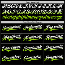 Load image into Gallery viewer, Custom Black White-Neon Green Authentic Fade Fashion Baseball Jersey