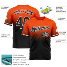 Load image into Gallery viewer, Custom Orange Black-White Fade Fashion Performance T-Shirt