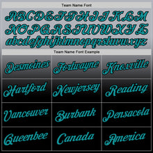 Load image into Gallery viewer, Custom Gray Teal-Black Fade Fashion Performance T-Shirt