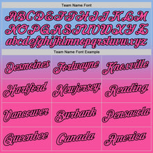 Load image into Gallery viewer, Custom Light Blue Pink-Black Fade Fashion Performance T-Shirt