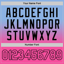 Load image into Gallery viewer, Custom Light Blue Pink-Black Fade Fashion Performance T-Shirt