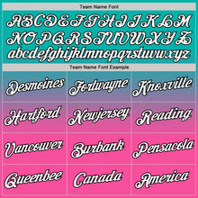 Load image into Gallery viewer, Custom Aqua Pink-Black Fade Fashion Performance T-Shirt