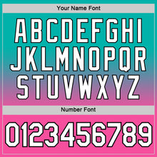 Load image into Gallery viewer, Custom Aqua Pink-Black Fade Fashion Performance T-Shirt