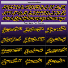 Load image into Gallery viewer, Custom Purple Black-Yellow Fade Fashion Performance T-Shirt