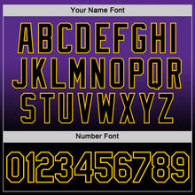 Load image into Gallery viewer, Custom Purple Black-Yellow Fade Fashion Performance T-Shirt