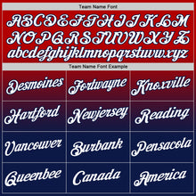 Load image into Gallery viewer, Custom Red White-Navy Fade Fashion Performance T-Shirt