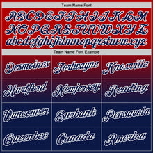 Load image into Gallery viewer, Custom Red Navy-White Fade Fashion Performance T-Shirt