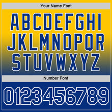 Load image into Gallery viewer, Custom Yellow Royal-White Fade Fashion Performance T-Shirt