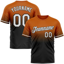 Load image into Gallery viewer, Custom Texas Orange White-Black Fade Fashion Performance T-Shirt